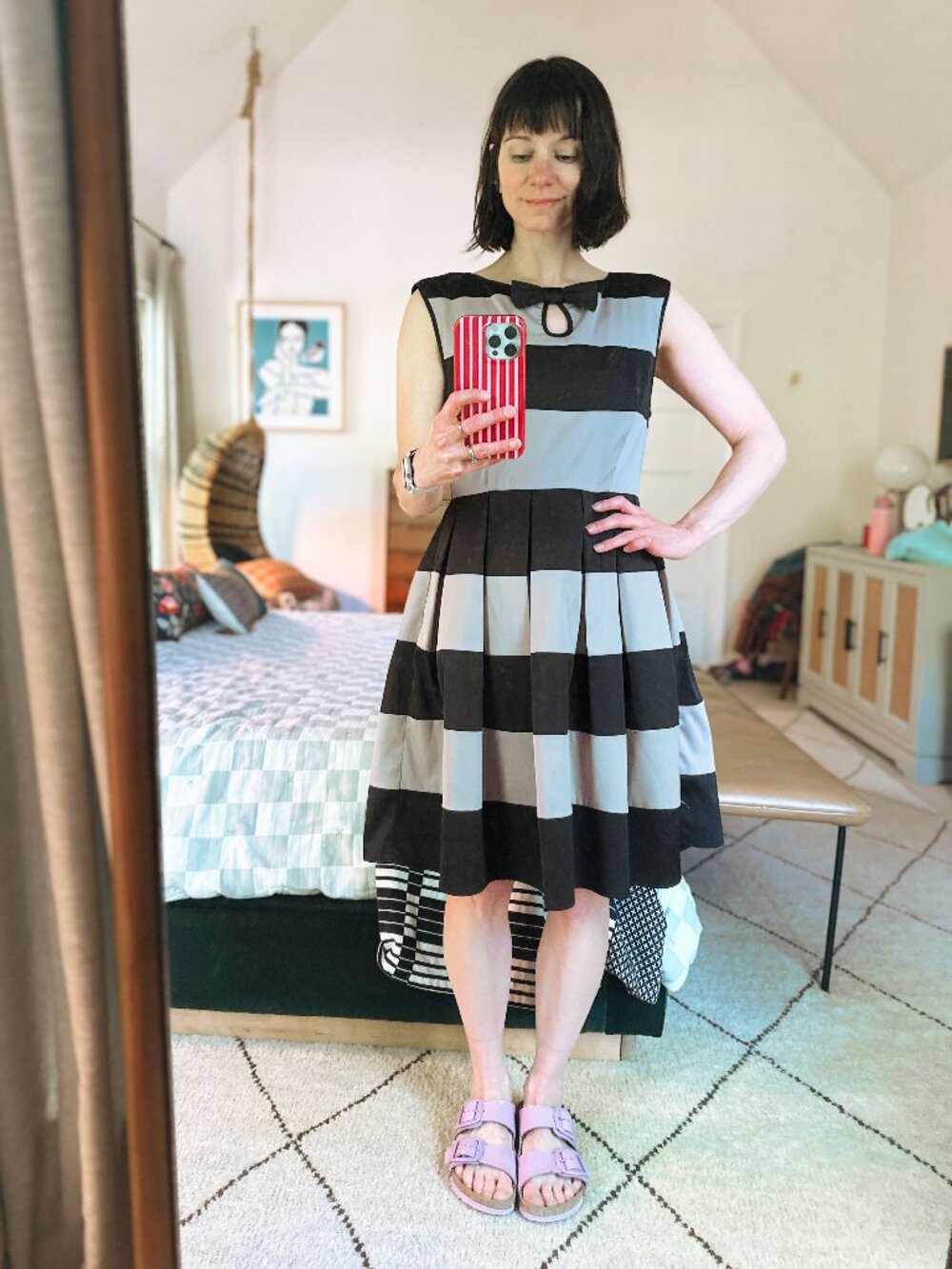 Dear Creatures Bow Front Fit & Flare Dress